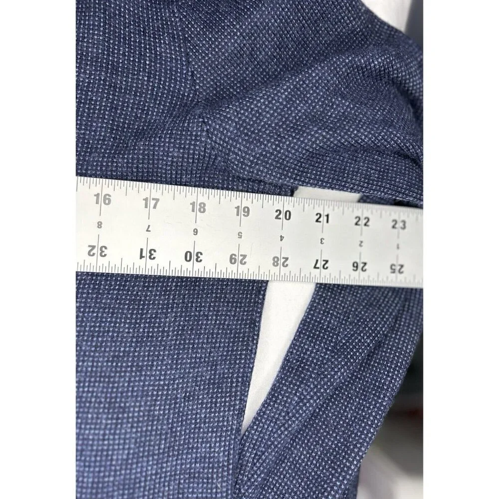 BANANA REPUBLIC Sweater Mens Large Blue 100% Merino Wool Italian Yarn By Baruffa